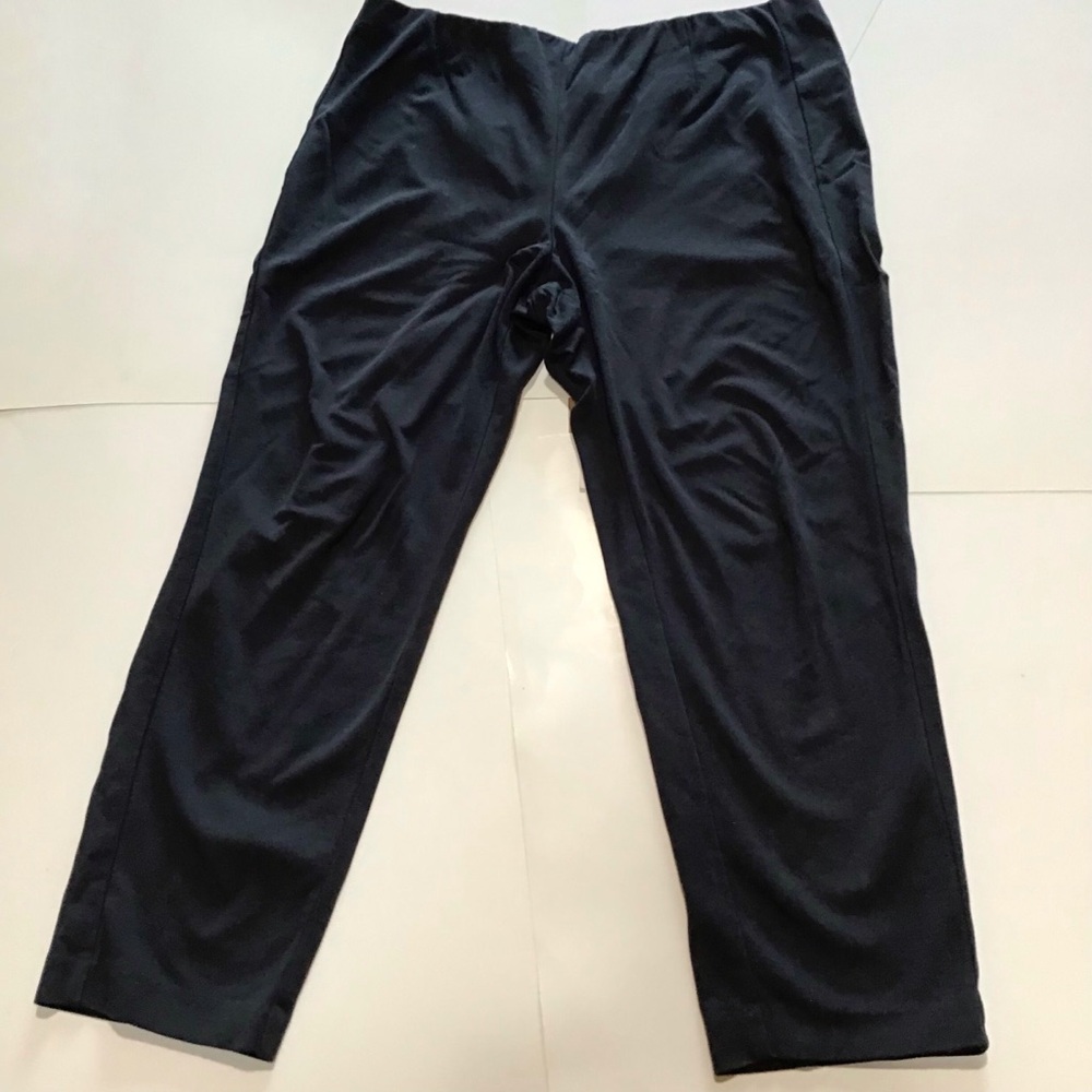 J Jill Pant Women XL Petite Black Ponte Slim Leg Elastic Waist Stretchy Casual